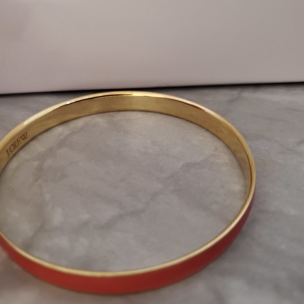 💖 Vintage Y2k 00s 2000's J. Crew Bright Red Skinny Bangle 💖 - Picture 7 of 13